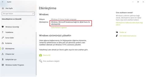 Windows 10 Pro Etkinleştirme